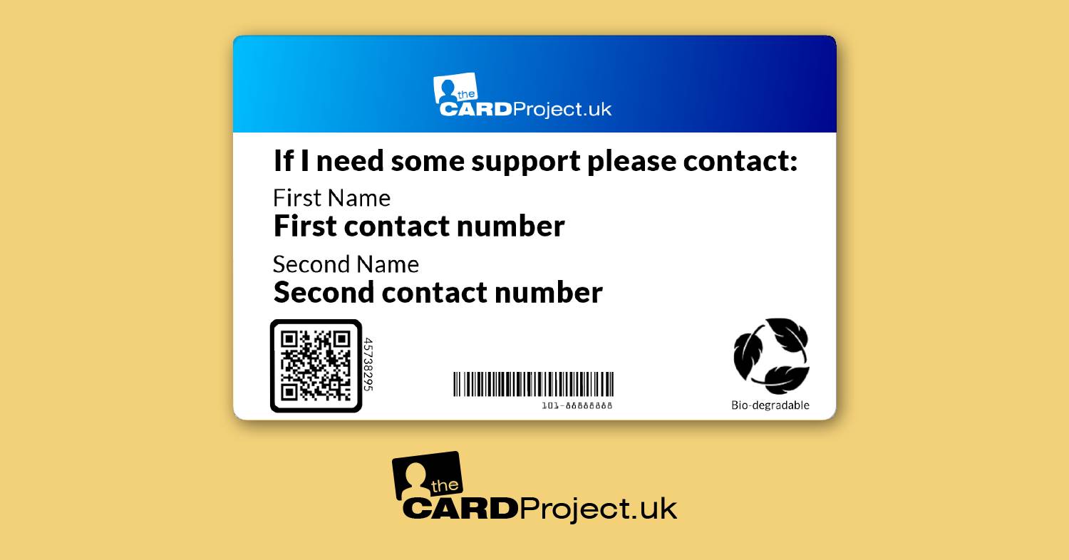 ME/CFS Medical Photo ID Alert Card (REAR)